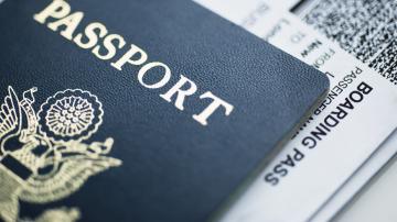 image of passport and boarding pass 