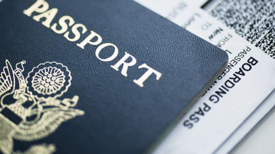image of passport and boarding pass
