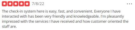 Five-star yelp review for our North County office.